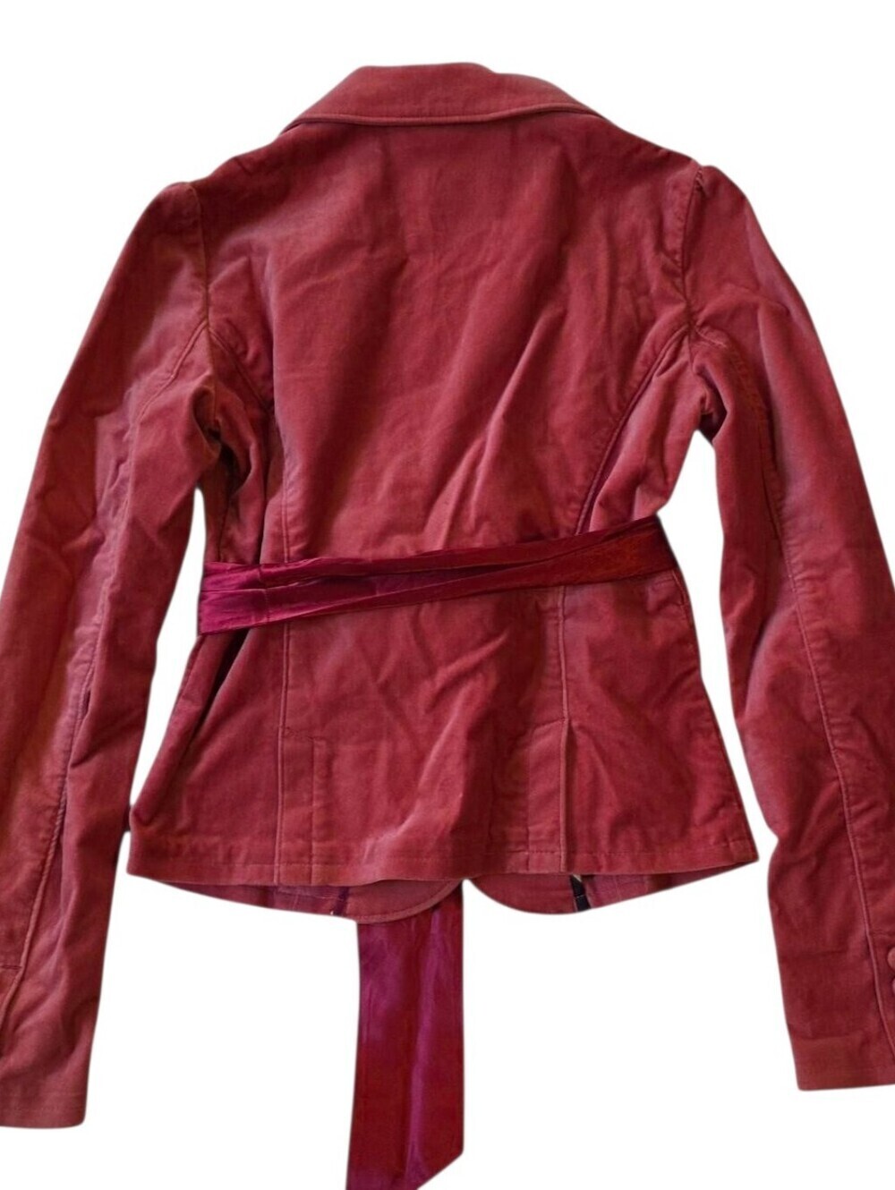 Abercrombie Vintage Strawberry Pink Babydoll Jacket With Satin Tie - Picture 7 of 7